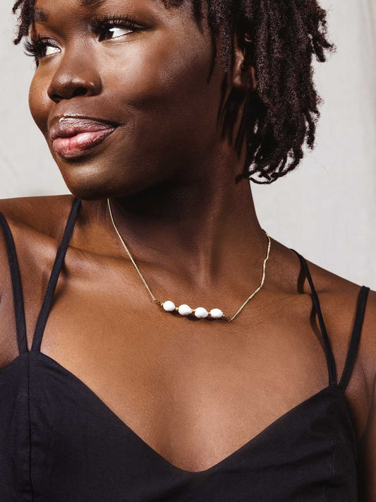 White Bead Necklace