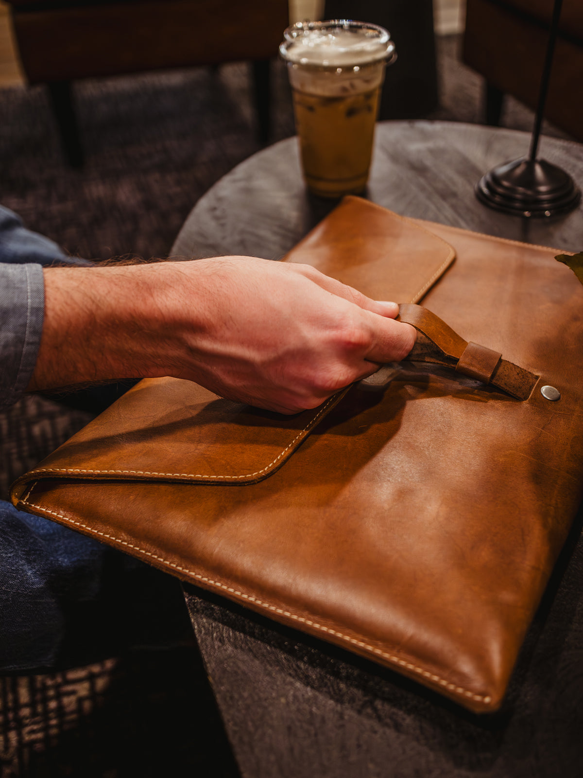 Brown Leather Laptop Case
