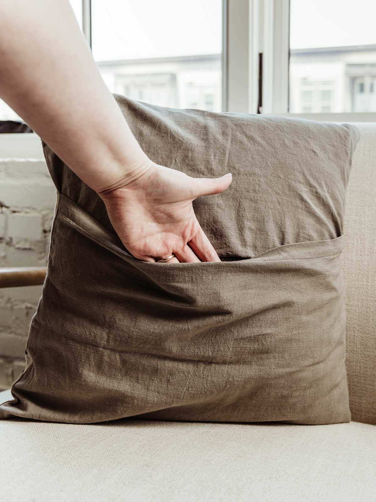 Emerge Cotton Block Printed Pillow Cover (18x18)