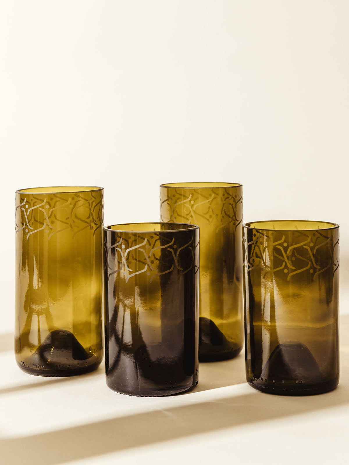 Lina Drinking Glasses- Amber