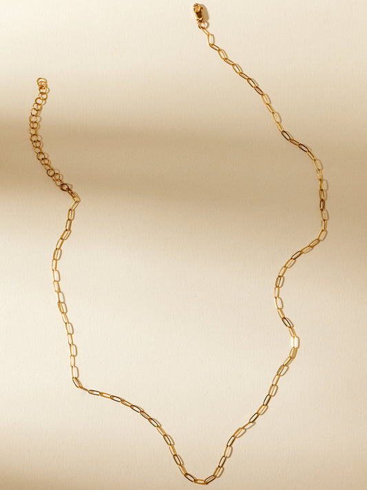 The Elizabeth Gold Paperclip Necklace