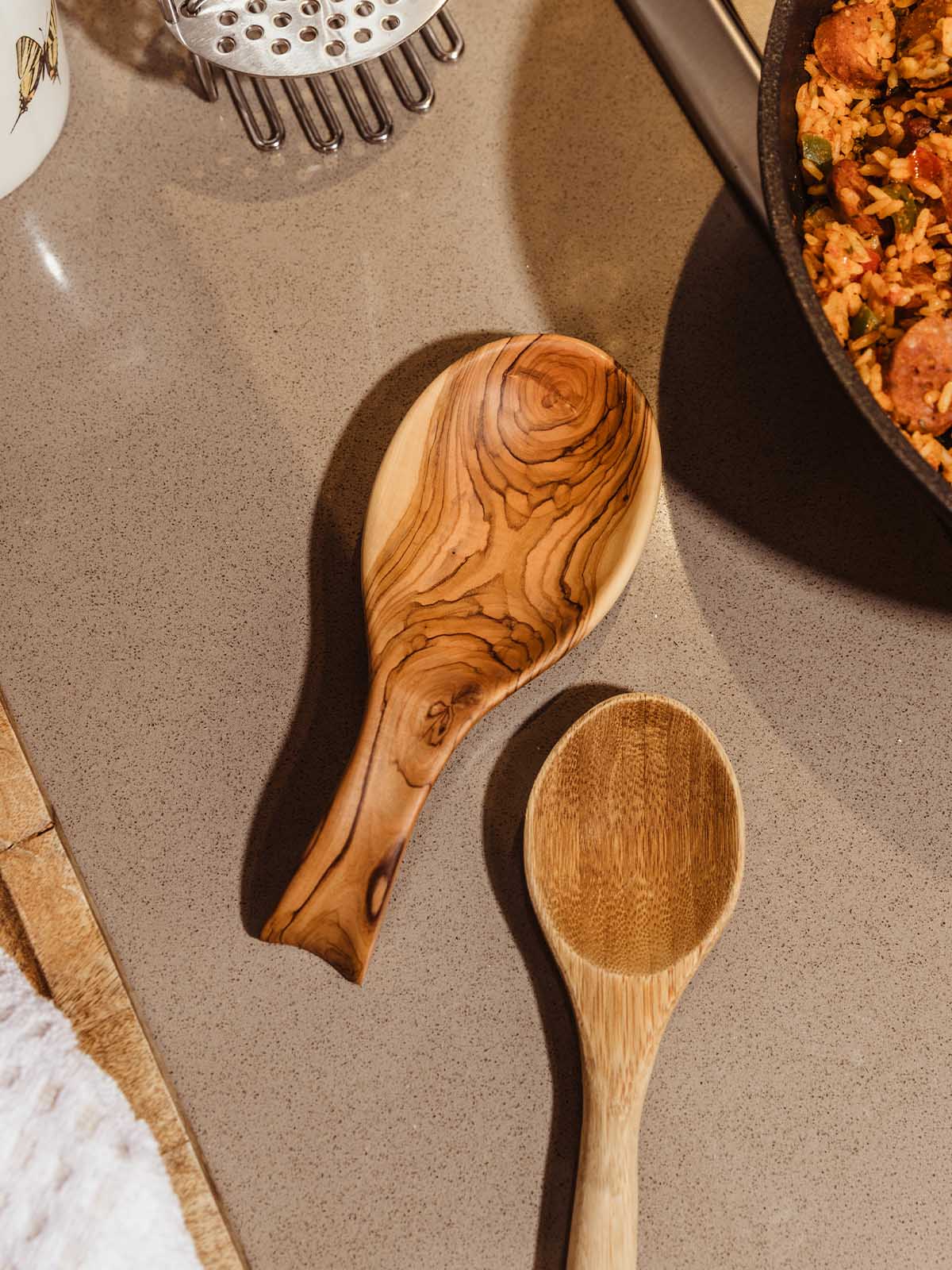 Olive Wood Spoon Rest