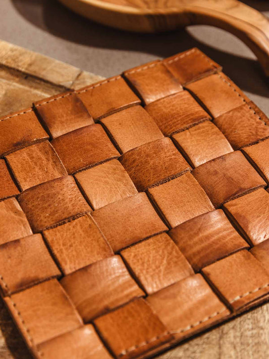Woven Leather Trivet