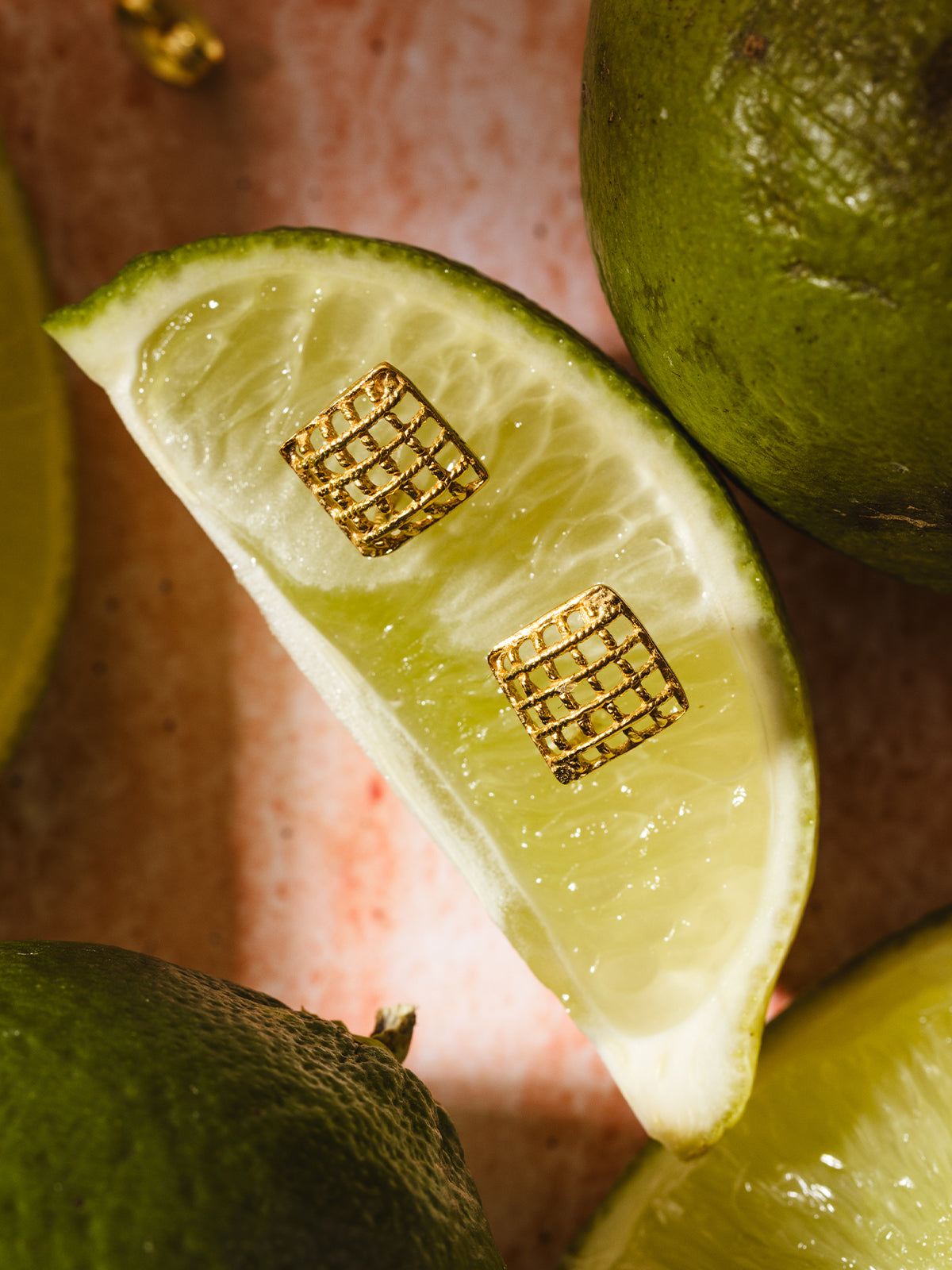 Twists of Charm Woven Gold Stud Earrings