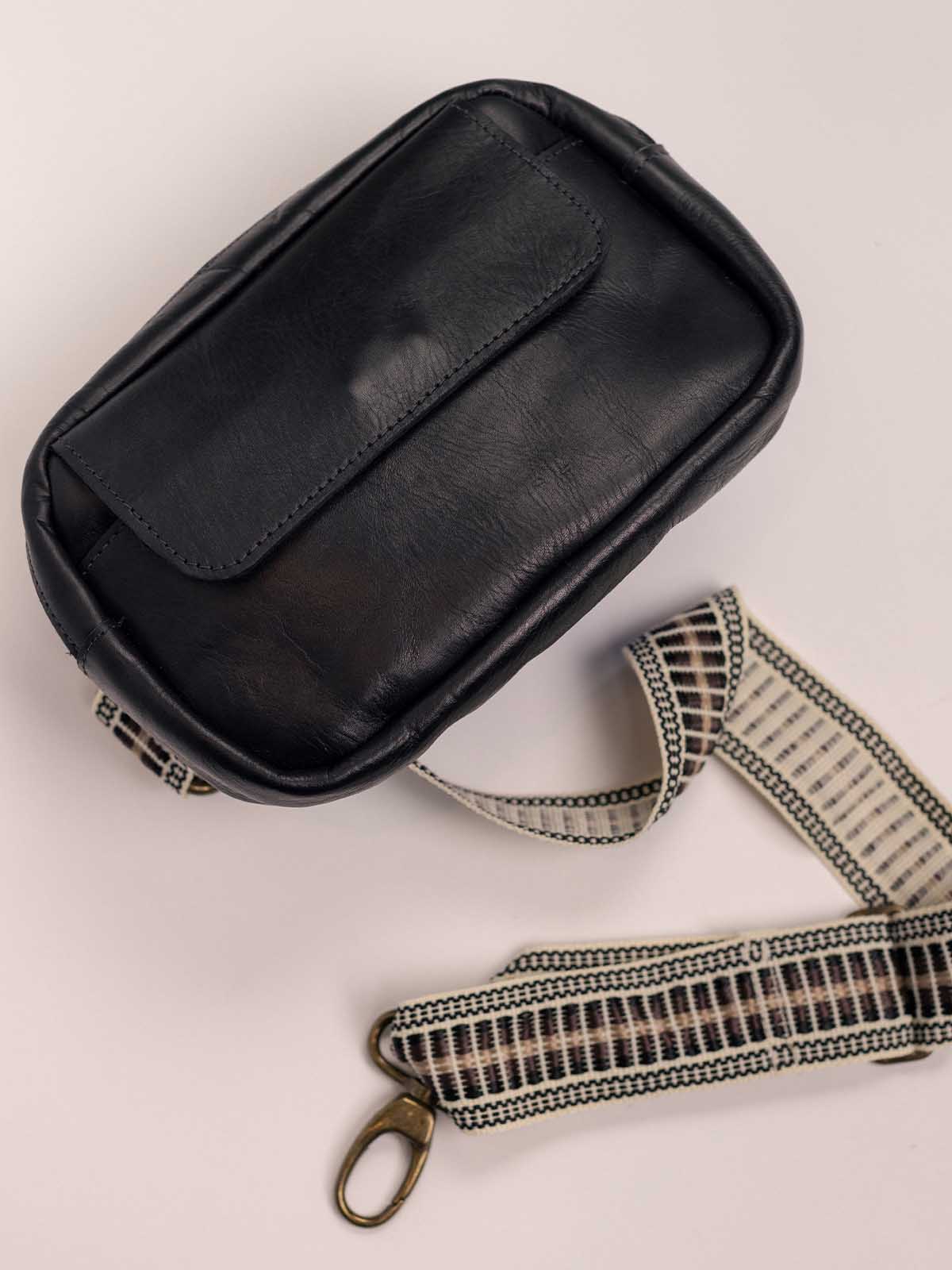 Black Leather Crossbody Purse