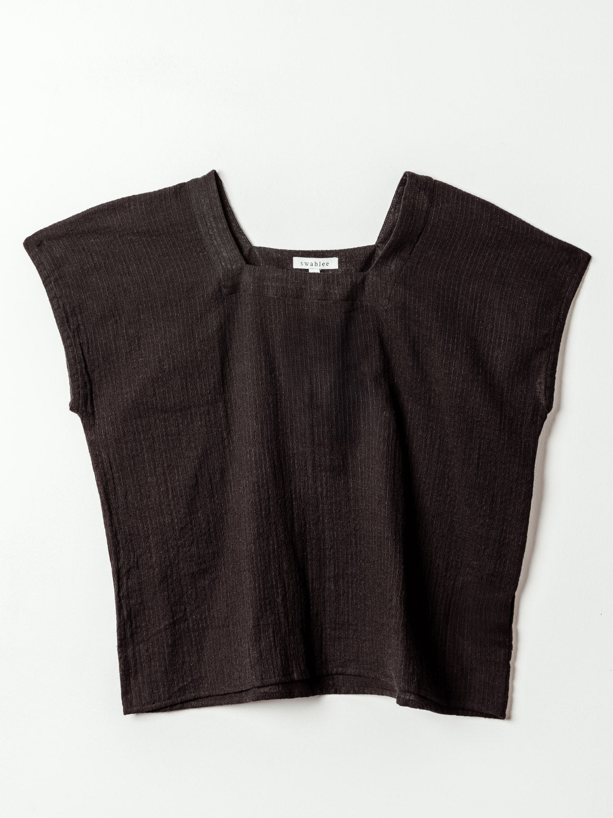Black Onyx Square Neck Ribbed Top
