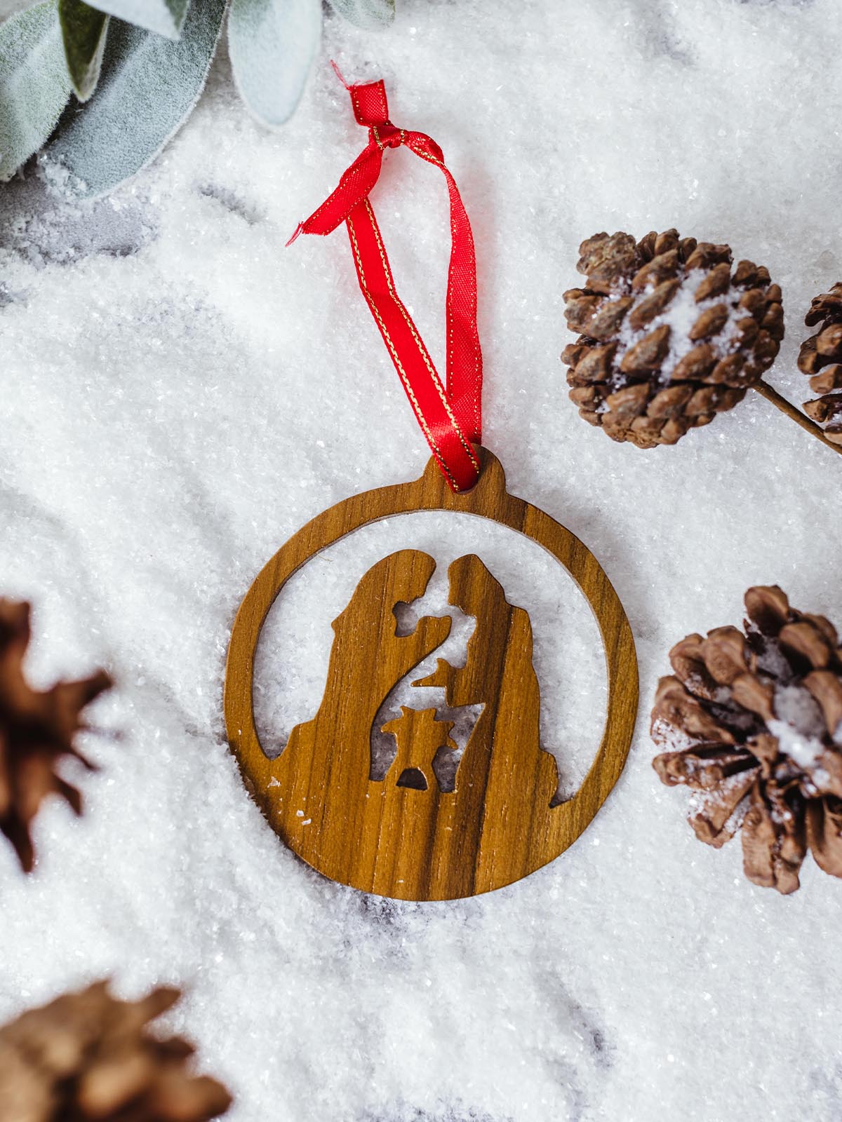 Wooden Nativity Ornament