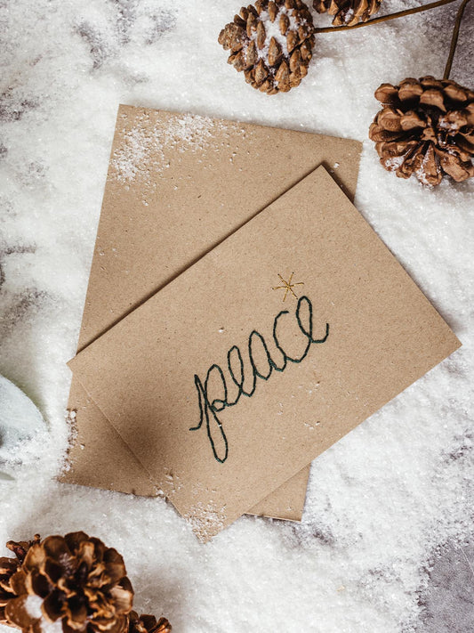 Peace Handmade Christmas Card