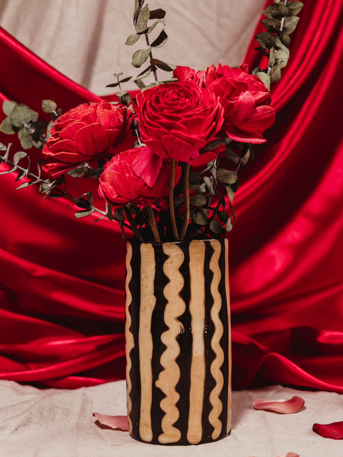 Large Black & White Vase