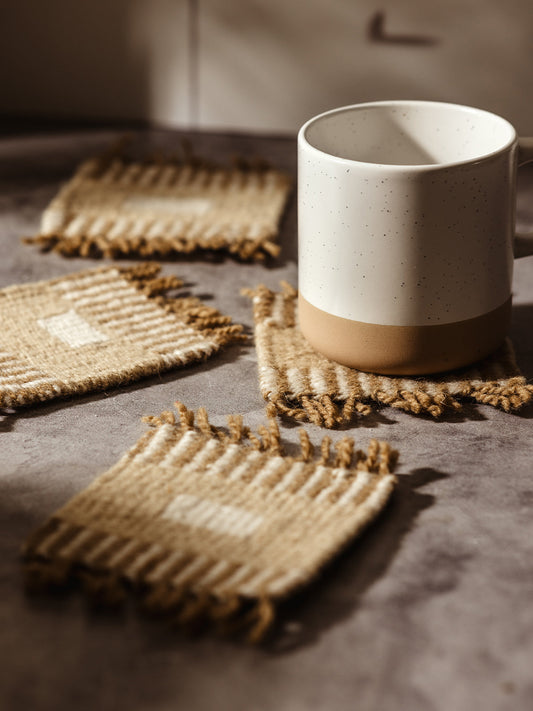 Woven Wool Coasters (Set of 4)