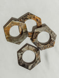 Hexagon Horn Napkin Ring Set (Set of 4)
