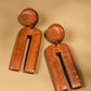 Makaya Mahogany Wooden Earrings