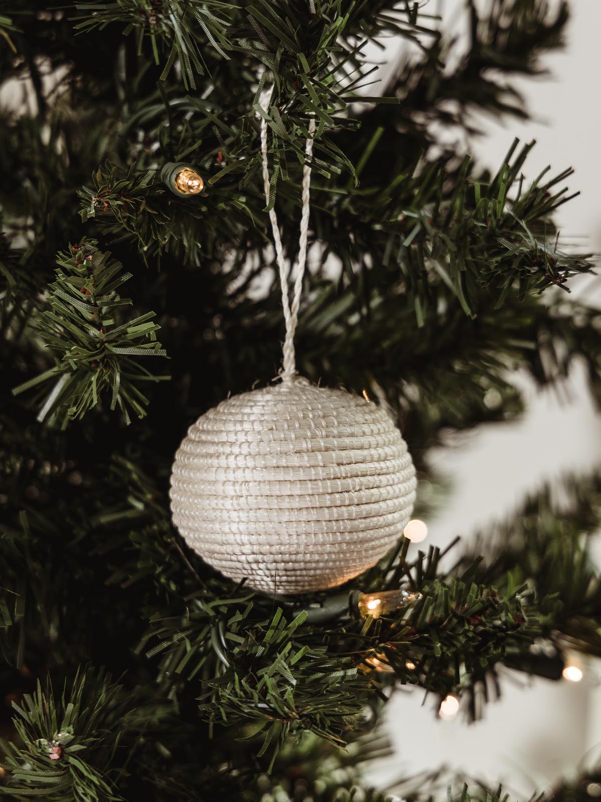 Striped Woven Ball Ornaments
