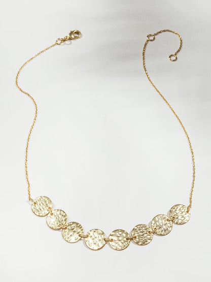 Mini Disc Gold Plated Necklace