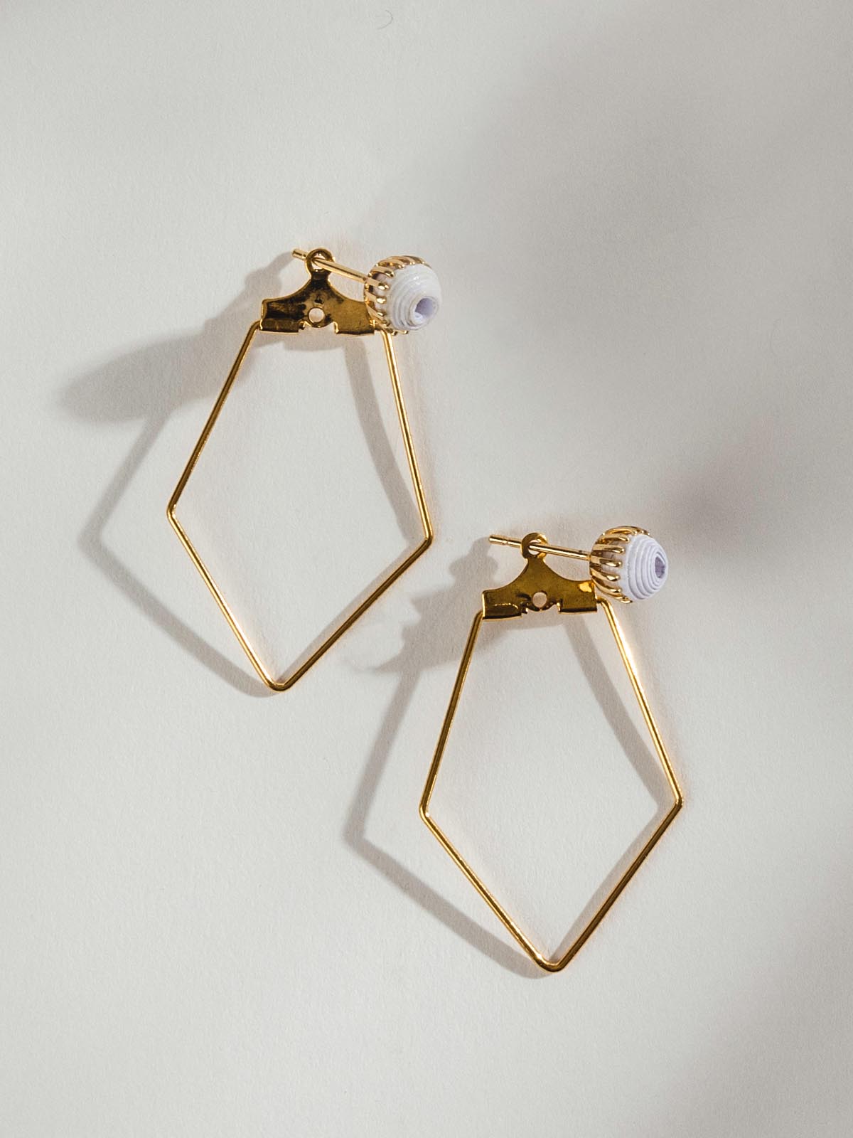 Geometric Paper Bead Earrings