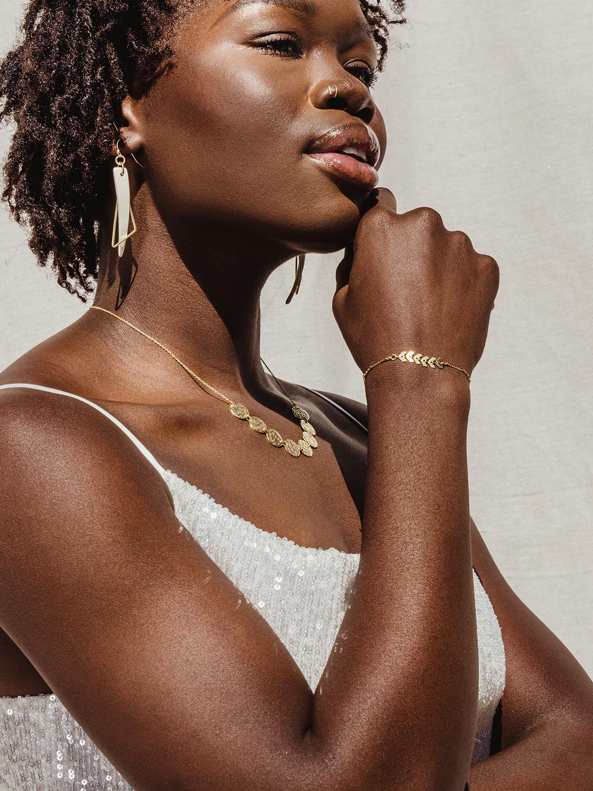 Desert Wildflower Gold Chain Bracelet