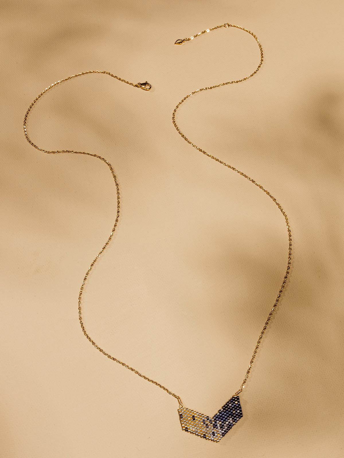 1,000 Gathered Pieces Chevron Necklace