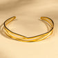 Walk on Water Gold Cuff Bracelet