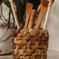 Cylindrical Banana Leaf Woven Planter