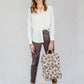 Canvas Laptop Backpack in Berry Print
