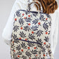 Canvas Laptop Backpack in Berry Print