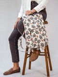 Canvas Laptop Backpack in Berry Print