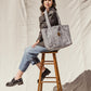 Gray Croc Tote