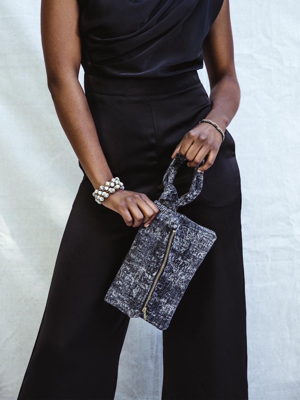 Gray Hobo Clutch