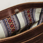 Braided Leather Shoulder Bag in Brown