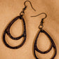 Double Tear Drop Wooden Earrings