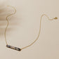 Petite Baguette Necklace with Gold Chain