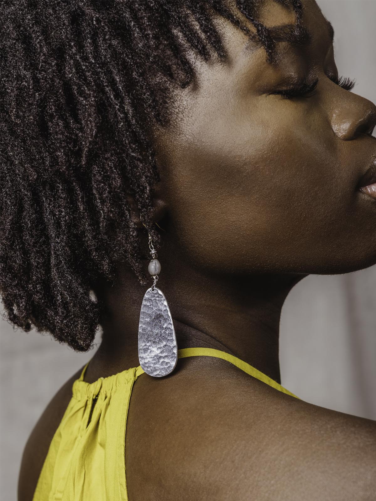 Hammered Aluminum Earrings
