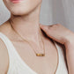 Petite Baguette Necklace with Gold Chain