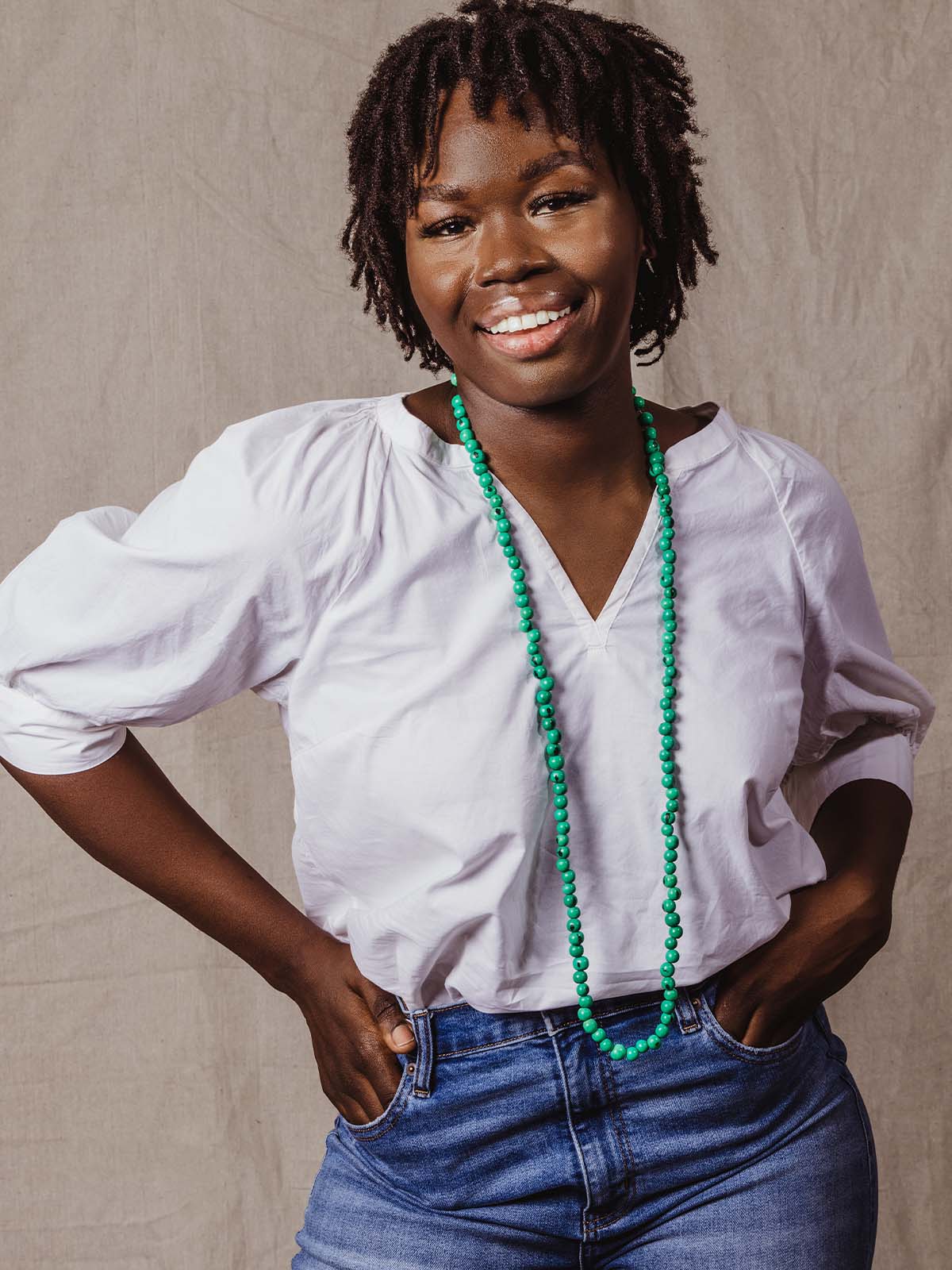 Acai Green Beaded Necklace