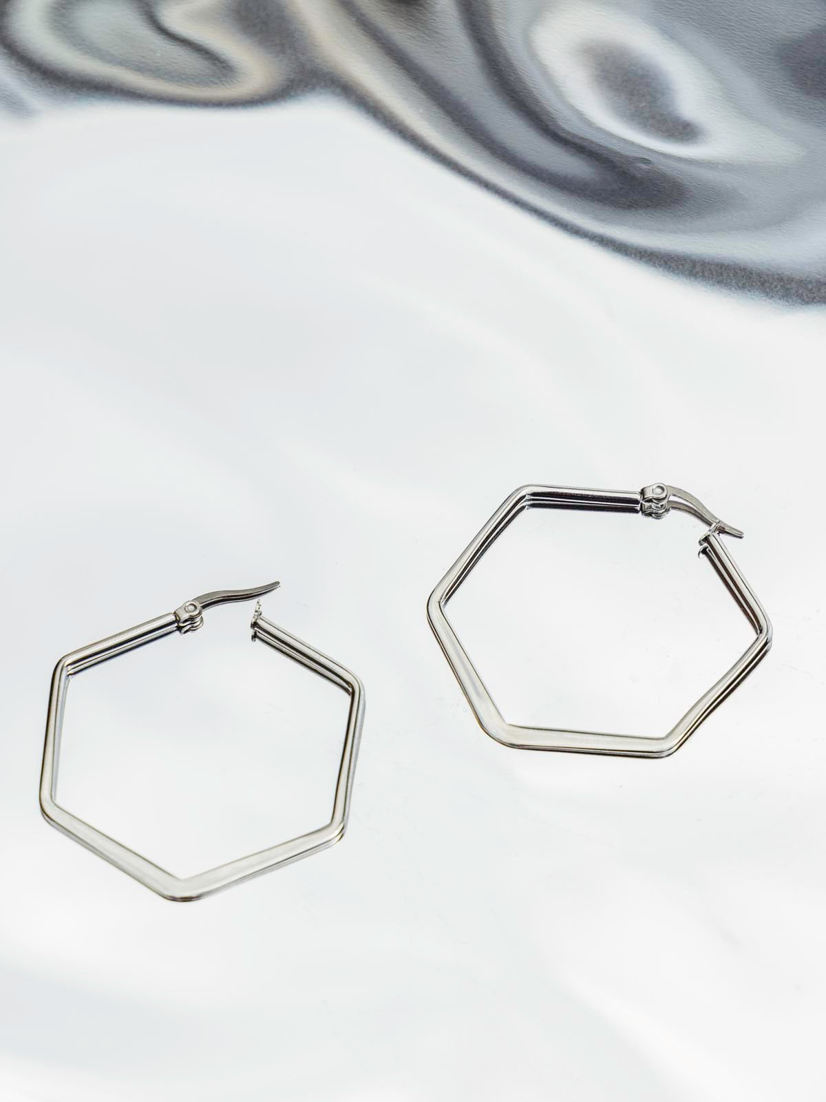 Silver Geometric Earrings