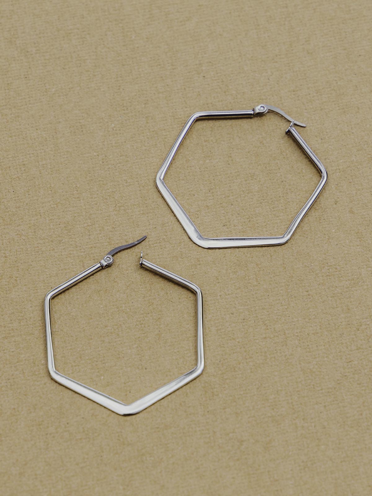 Silver Geometric Earrings