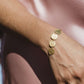 Hammered Disc Bracelet (Silver or Gold)