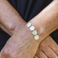 Hammered Disc Bracelet (Silver or Gold)
