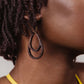 Double Tear Drop Wooden Earrings