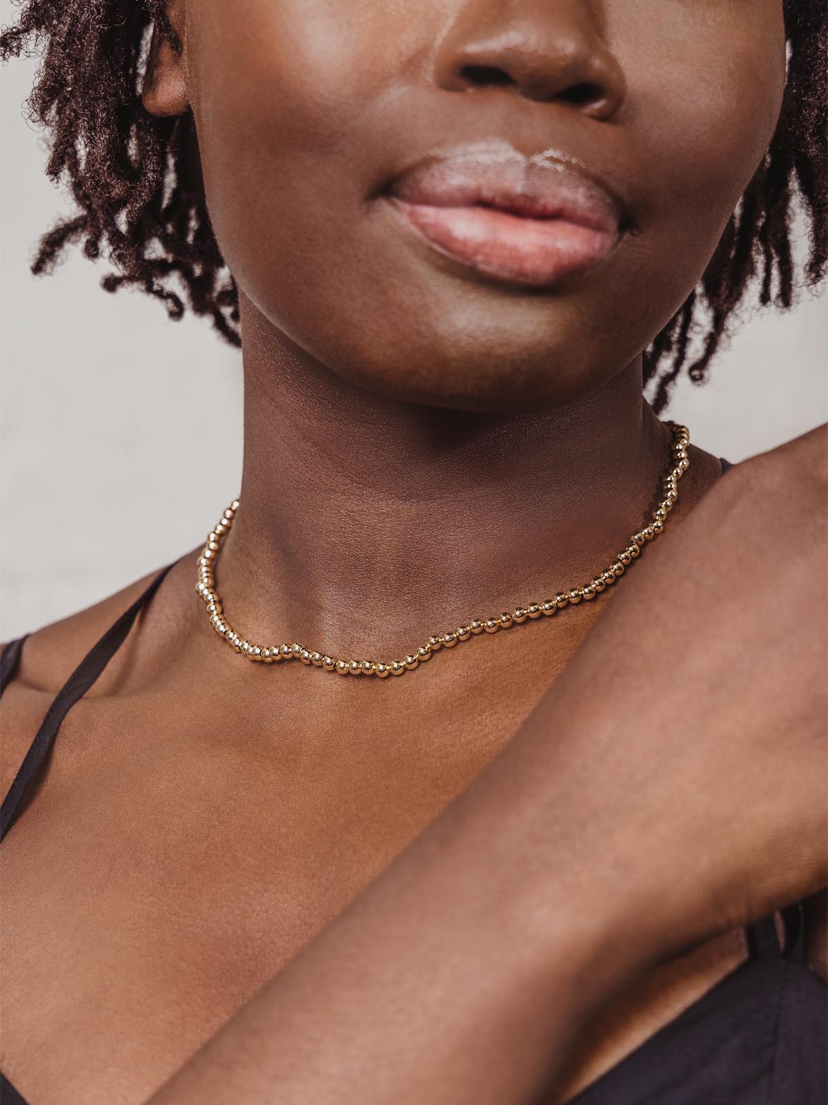 Gold Beaded Choker
