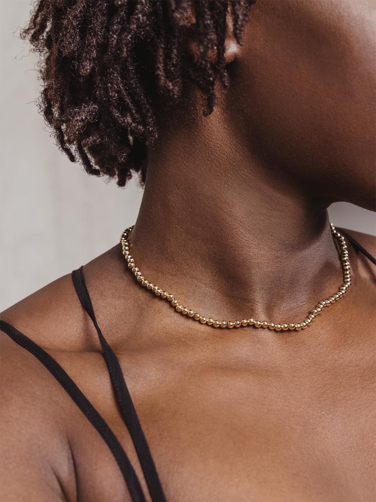 Gold Beaded Choker