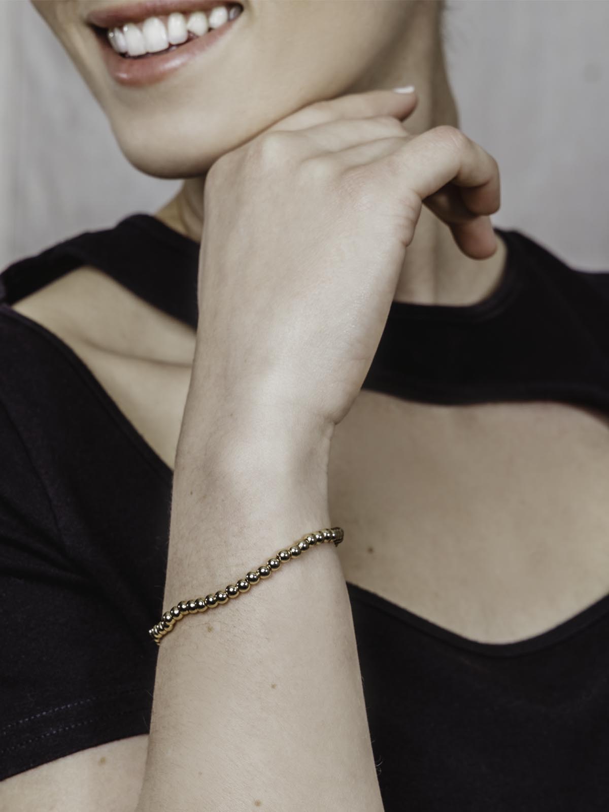 Gold Beaded Bracelet