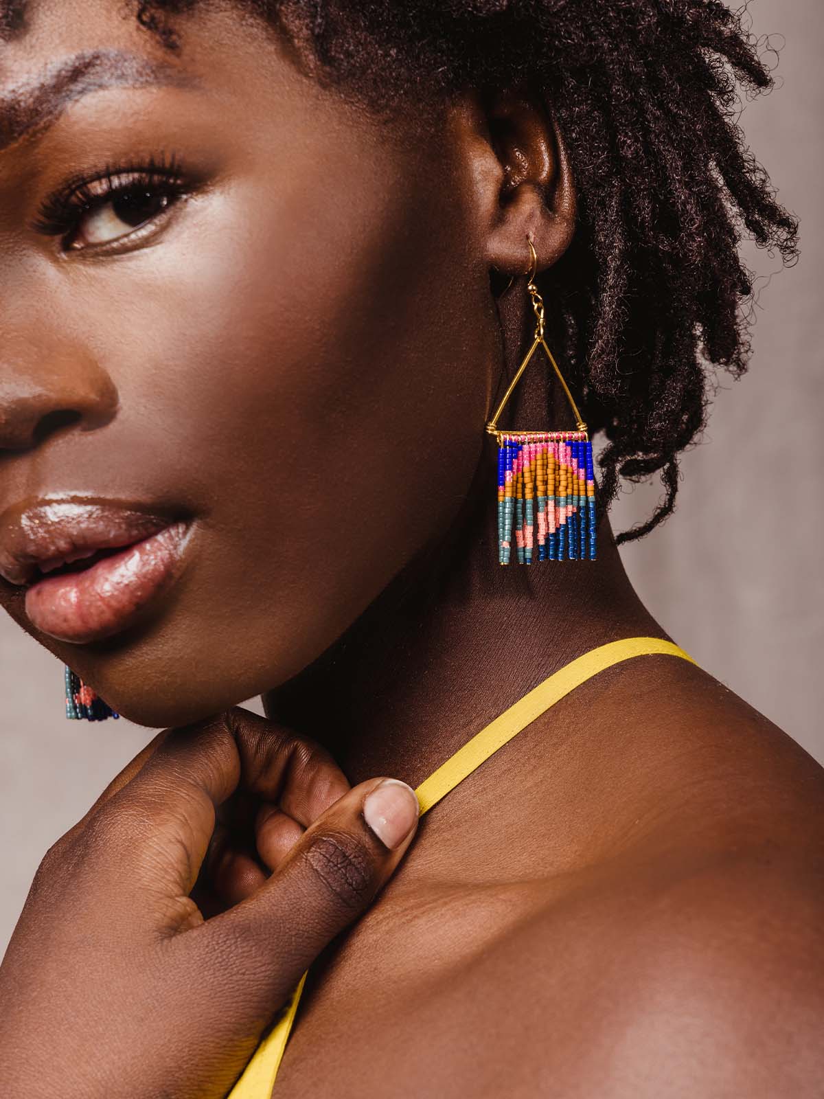 Neon Fringe Earrings