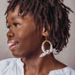 Wrapped Horn Hoop Earrings