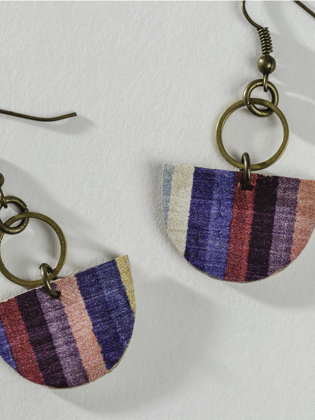 Half Circle Colorful Dangle Earrings