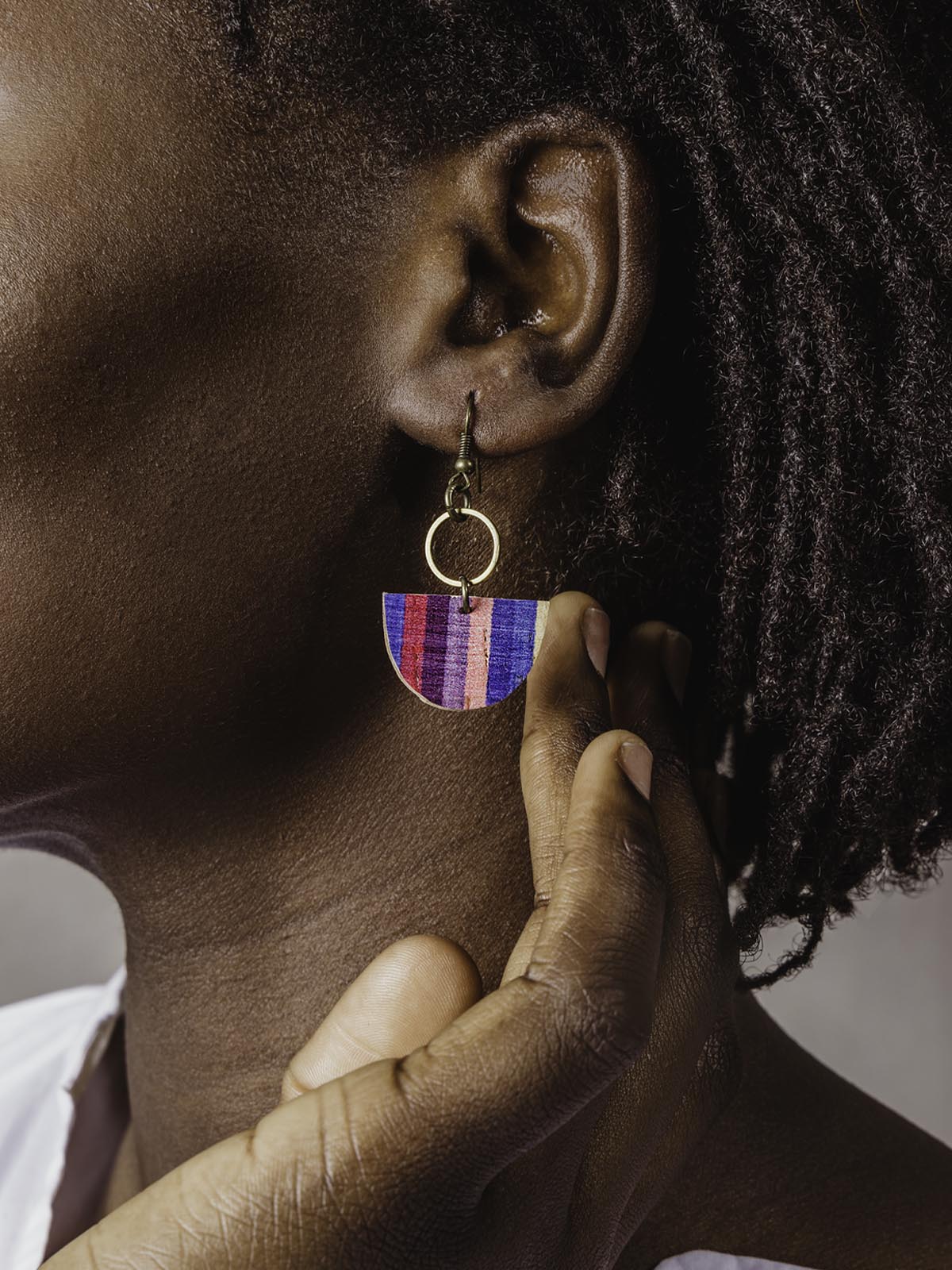 Half Circle Colorful Dangle Earrings