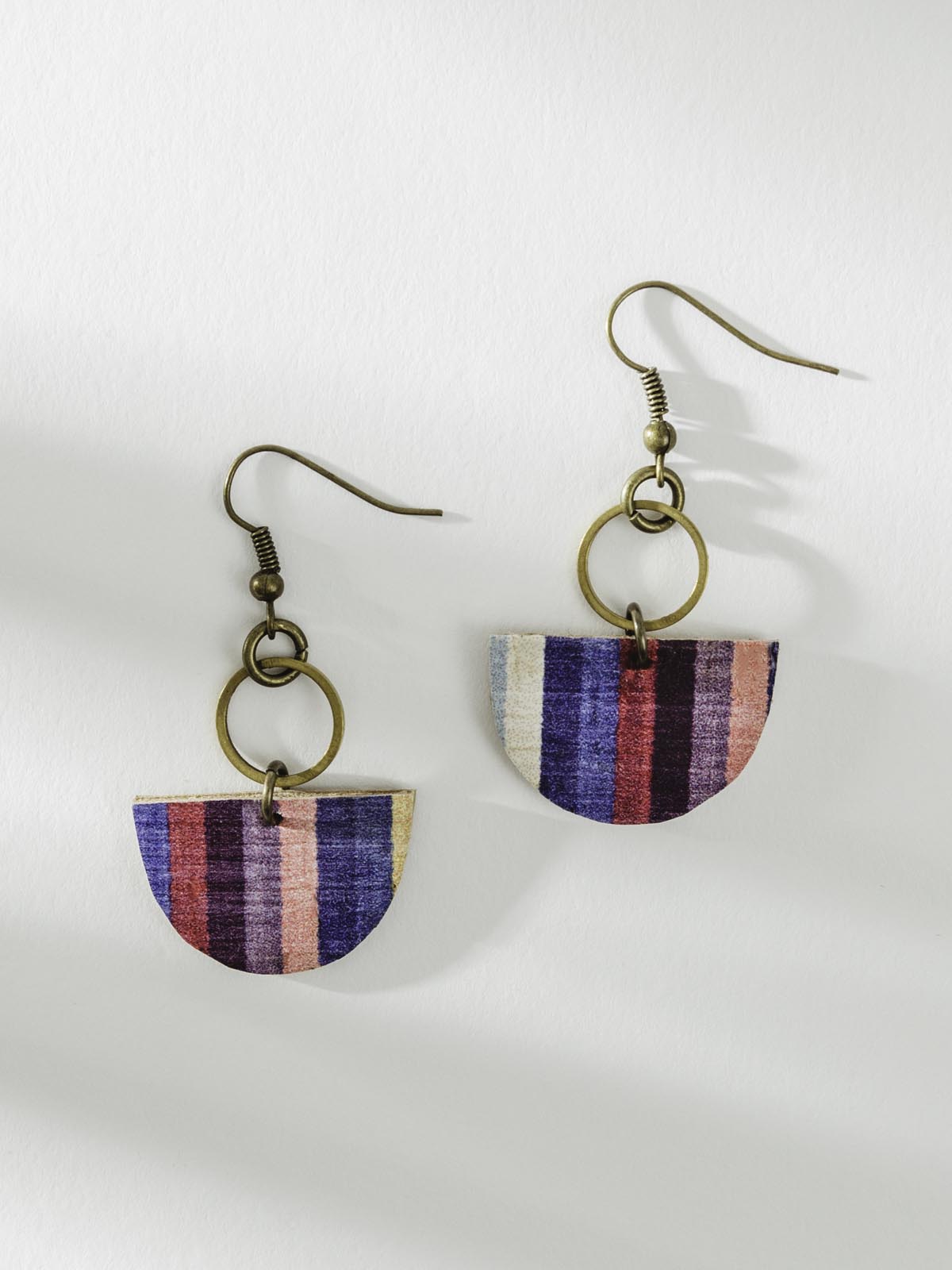 Half Circle Colorful Dangle Earrings