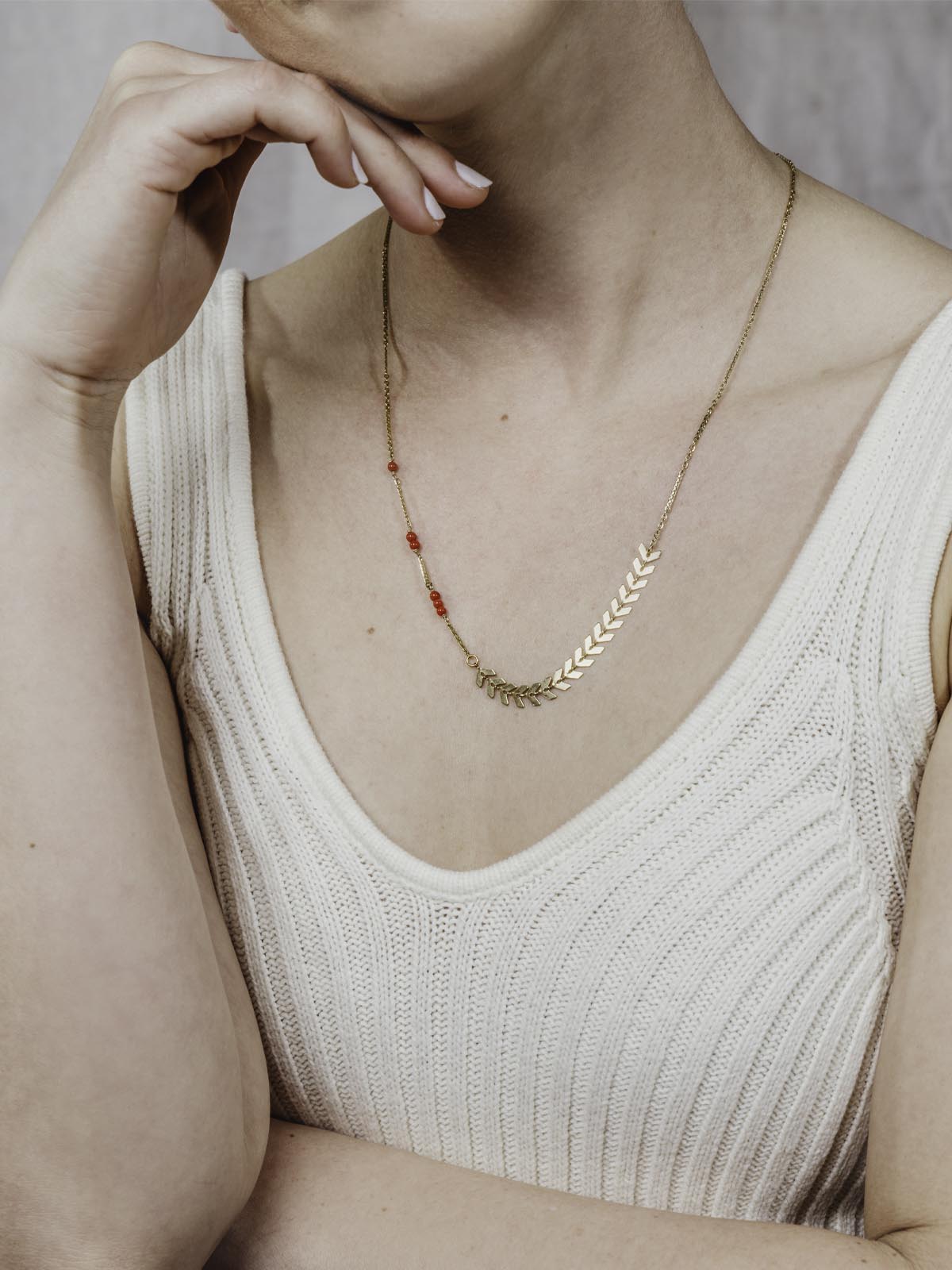 Desert Wildflower Chevron Necklace