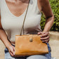 Canvas and Leather Crossbody Bag