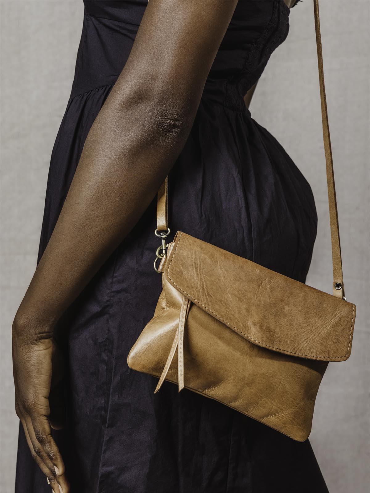 Leather Crossbody Clutch